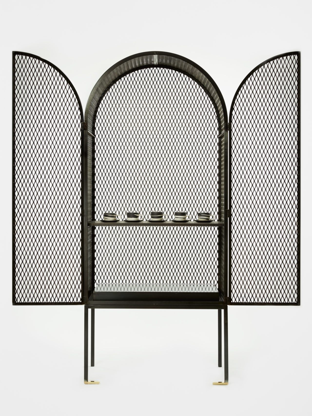 Pelle's Louise Cabinet, made of blackened expanded metal