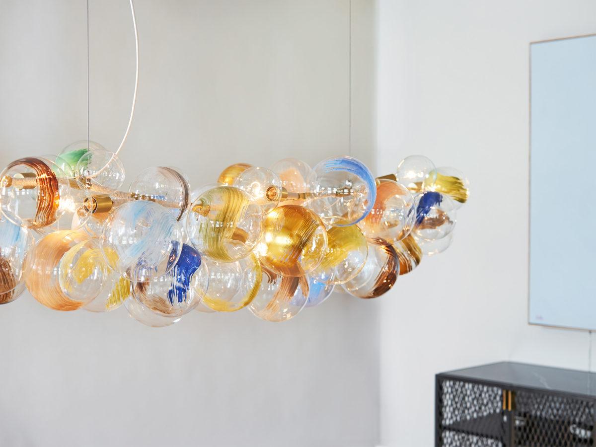 Strokes Long 80 Bubble Chandelier PELLE