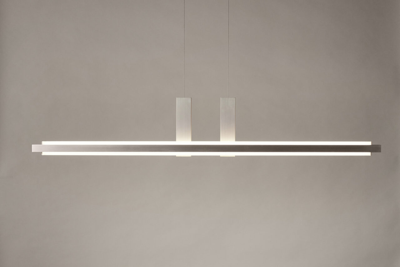 Pelle's Channel Light in waxed brushed aluminum