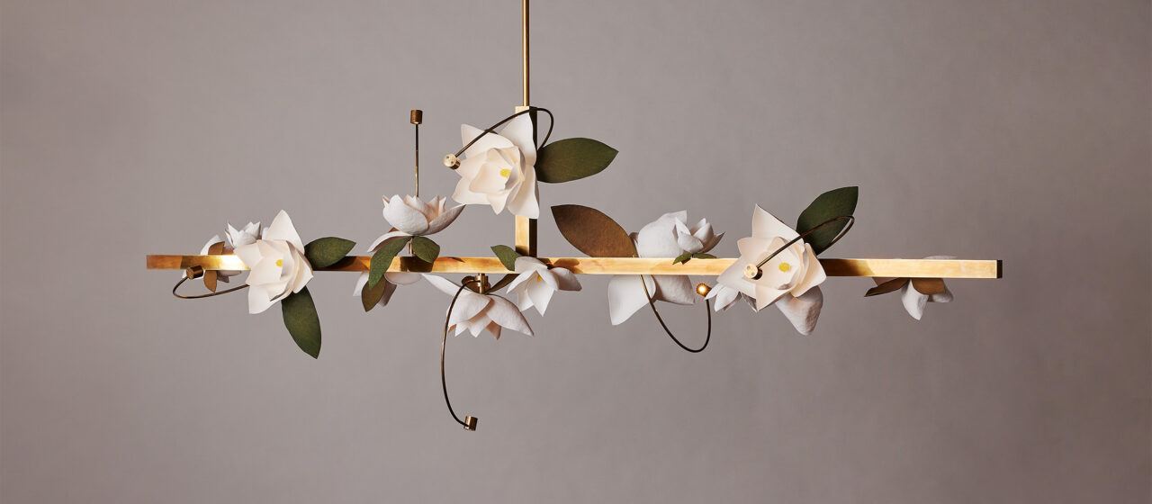 Pelle's Lure Chandelier 6 with Leaves