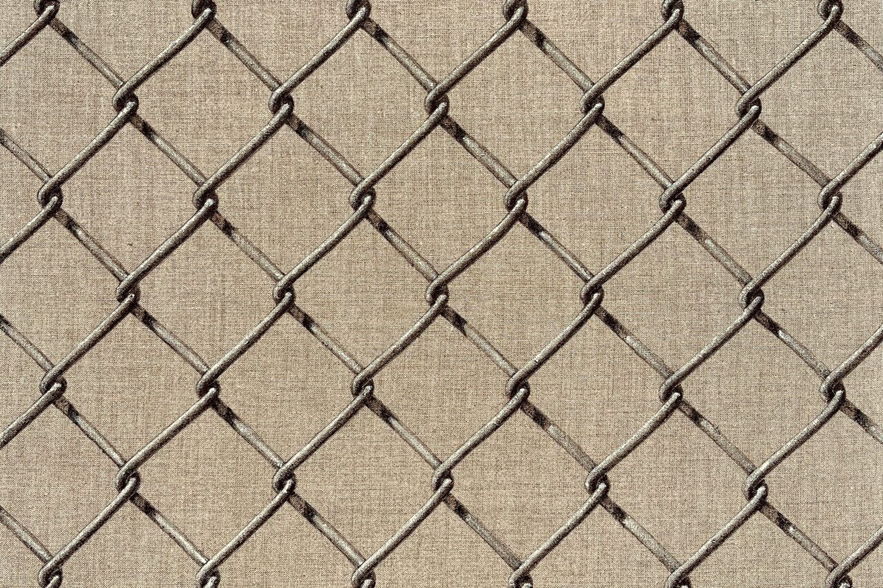 Chain Link Fence painting By Jean Pelle