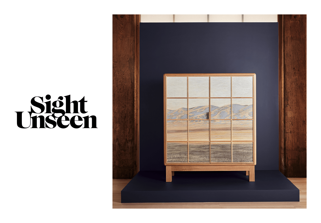 Sight Unseen logo with an image from the article