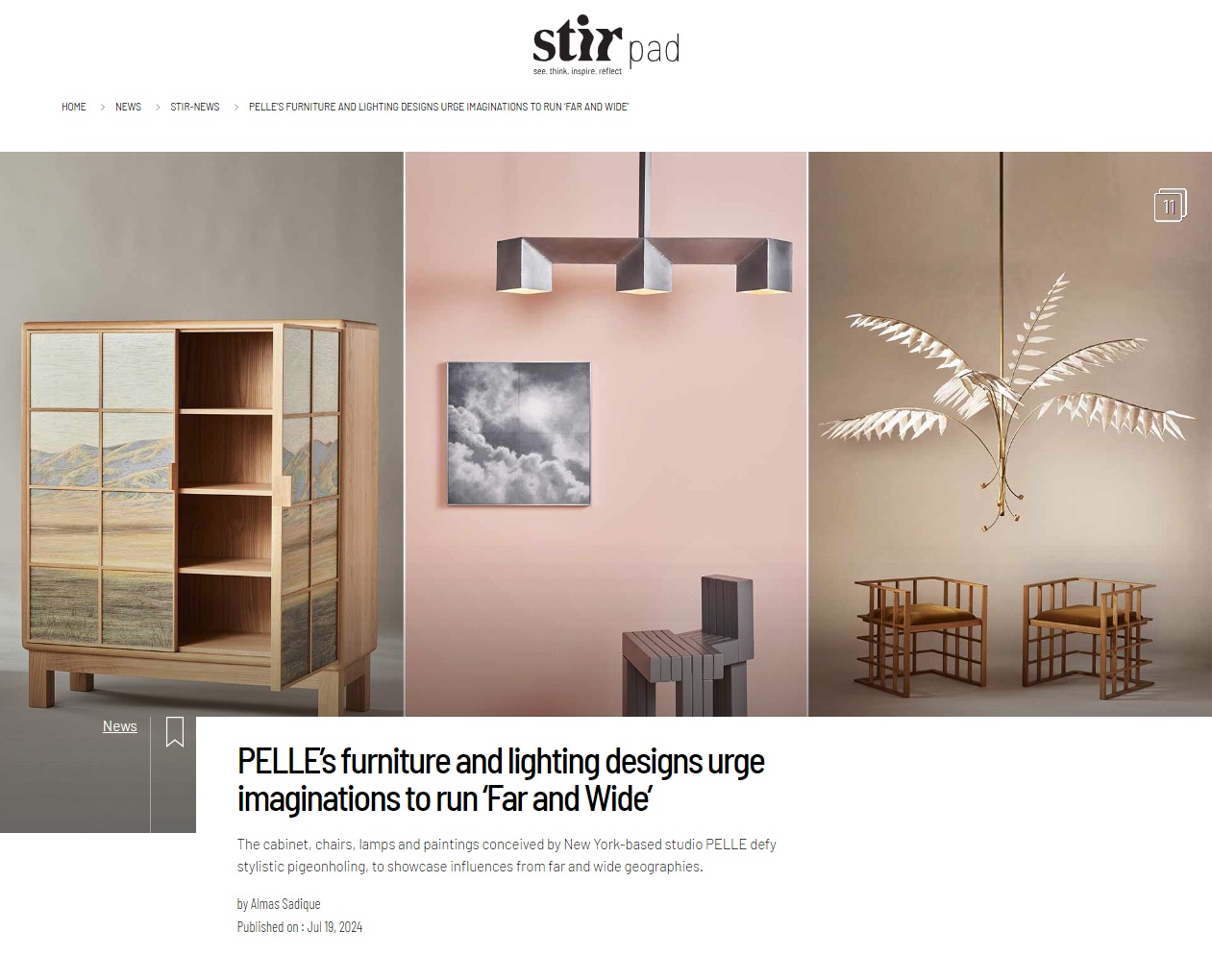 Screenshot of exhibition writeup from Stirpad website