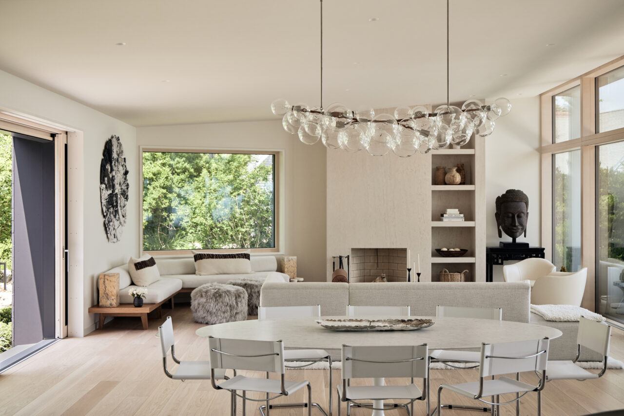 Pelle Long 62 Bubble Chandelier in a residence